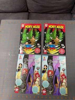 Disney Comic Bundle - Mickey Mouse & Princess Covers - Red, Black, Green, Blue